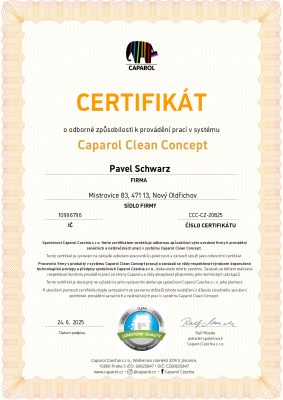 Certifikát CAPAROL